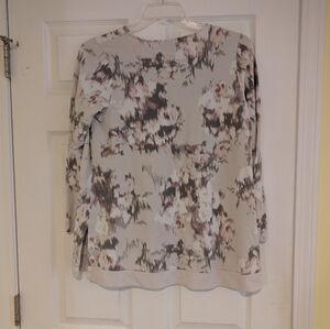 J.Jill Pure Jill Watercolor Floral Print Long Sleeve Women's Top‎